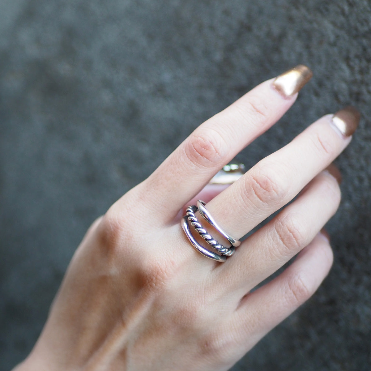 S925 ミックスツイストリング