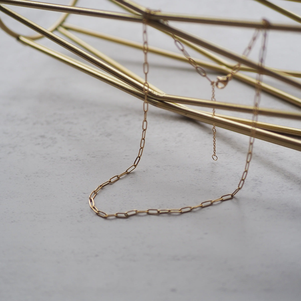 316L フラットオーバルチェーンネックレス