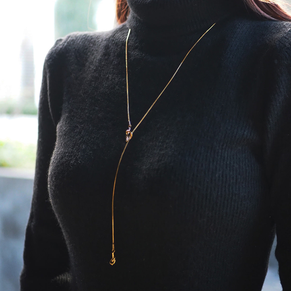 316L ノットロングネックレス