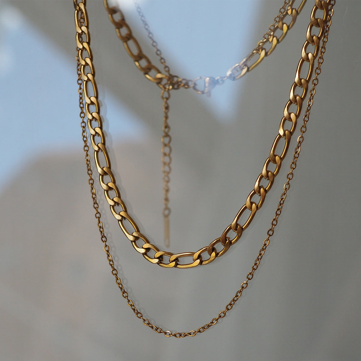 316L ダブルチェーンネックレス