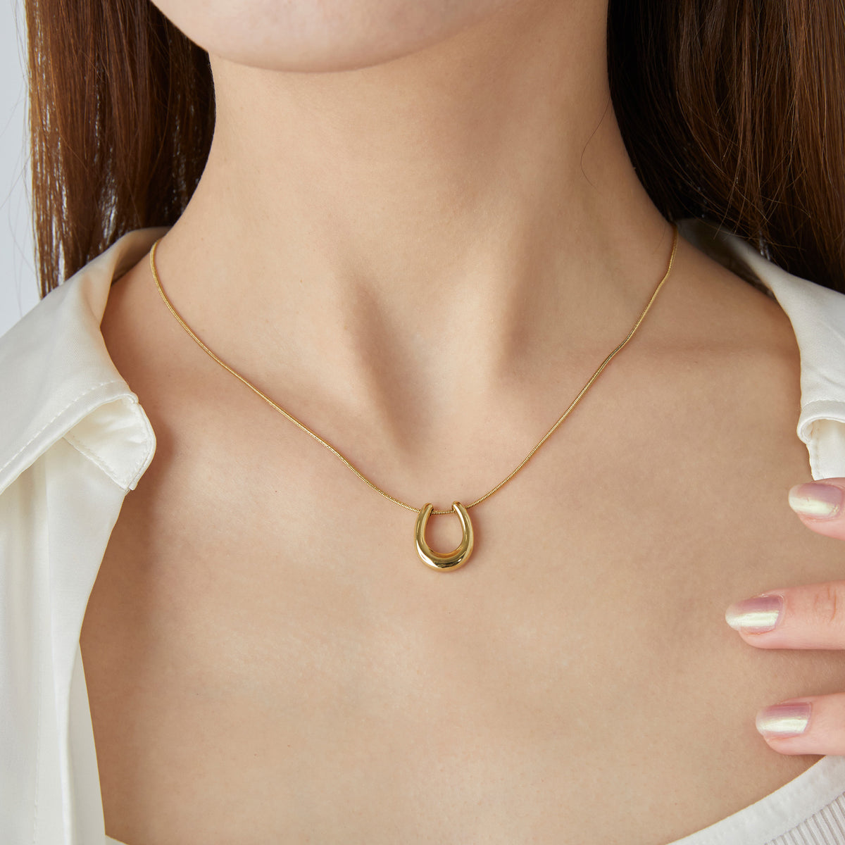 316L ホースシューネックレス