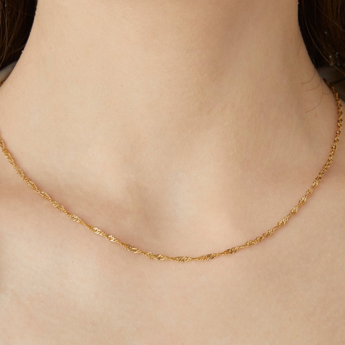 316L ウェーブチェーンネックレス