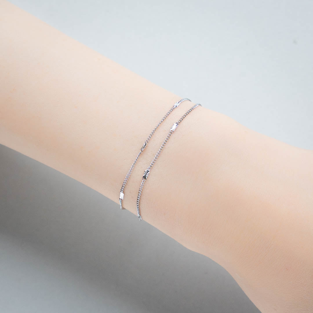 S925 ダブルレイヤーブレスレット