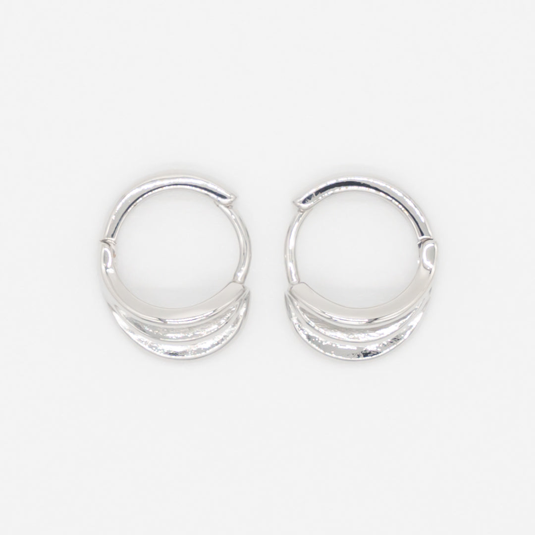S925 ミニトリプルフープピアス