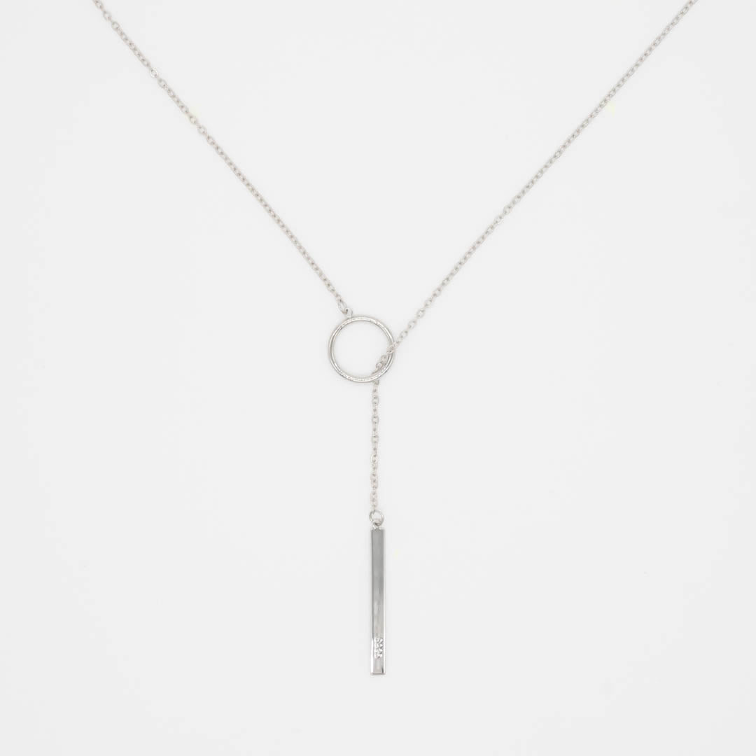 S925 ロッドロングネックレス