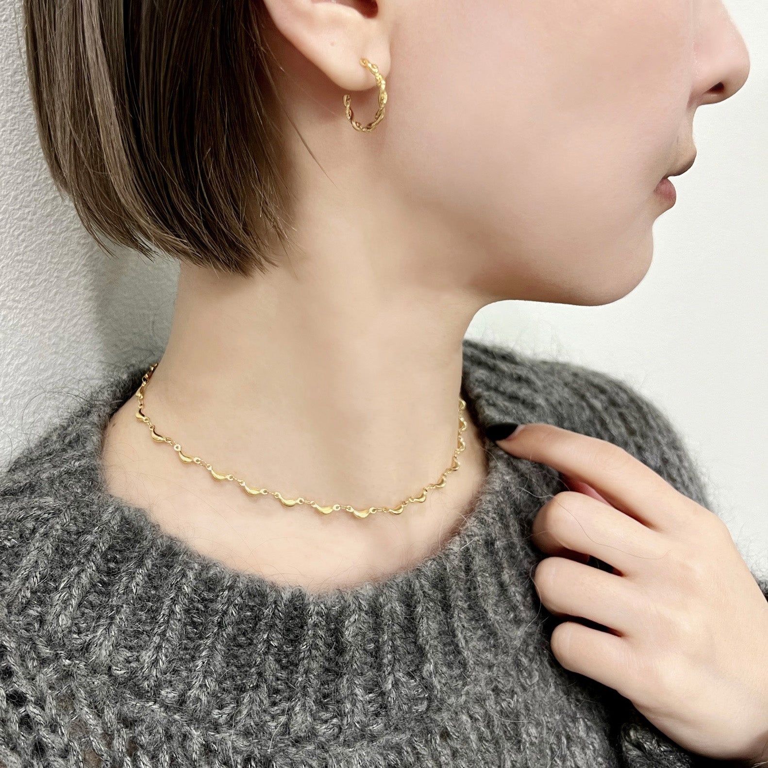 316L ドロップチェーンネックレス